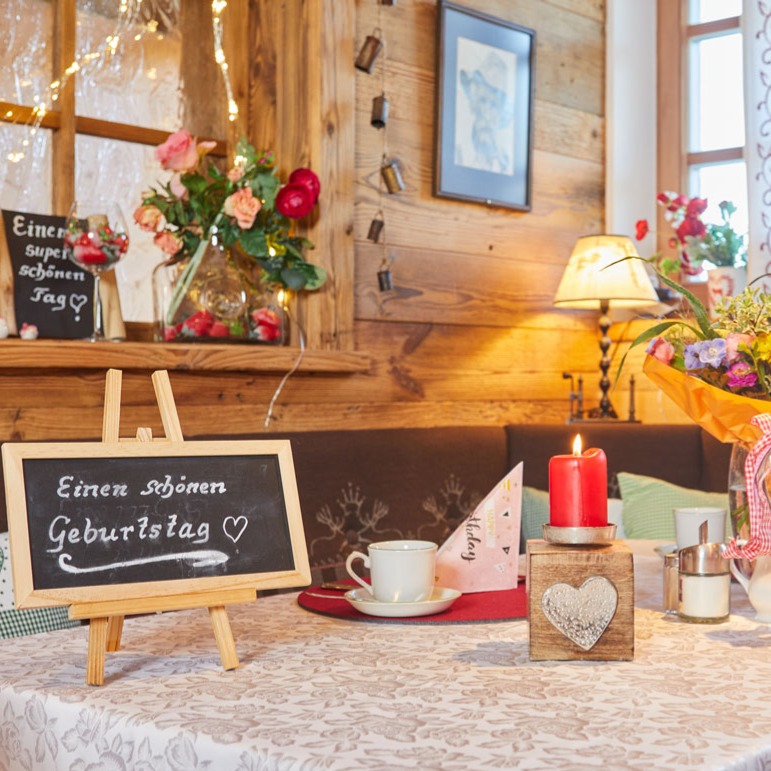 Geburtstagsfrühstück für externe Gäste